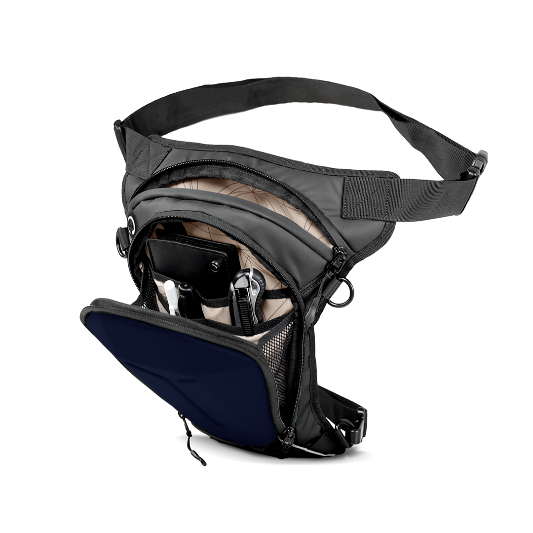 Carbonado Turtle Thigh Bag (Navy Blue)