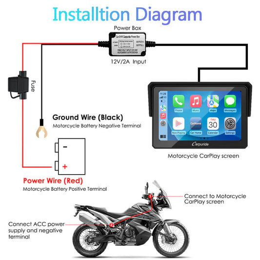 Carpuride W502 Wireless Portable Dual Bluetooth Waterproof IP67 Motorcycle Stereo - Riders Junction