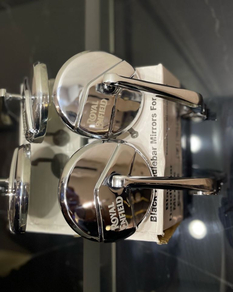 Chrome bar End Mirrors for Royal Enfield 1