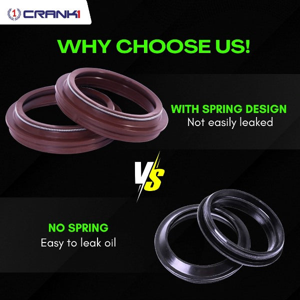Crank1-Fork Oil Seals Pair For Kawasaki Ninja 300 (2013-2017)-CPF55-111