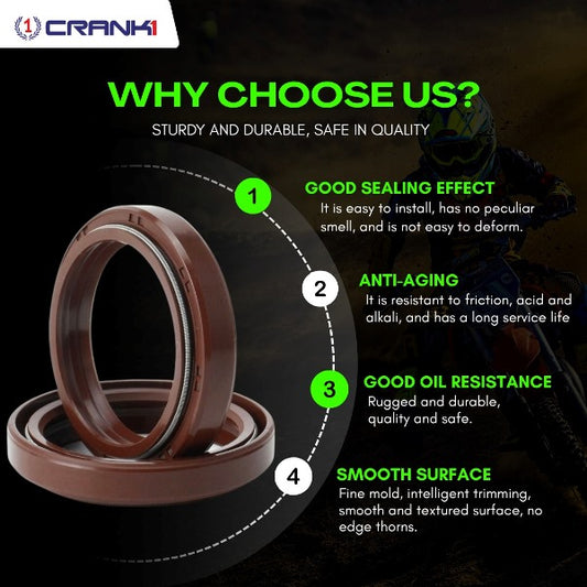 Crank1-Fork Oil Seals Pair Kawasaki Ninja ZX 14R (2021)-CPF55-123