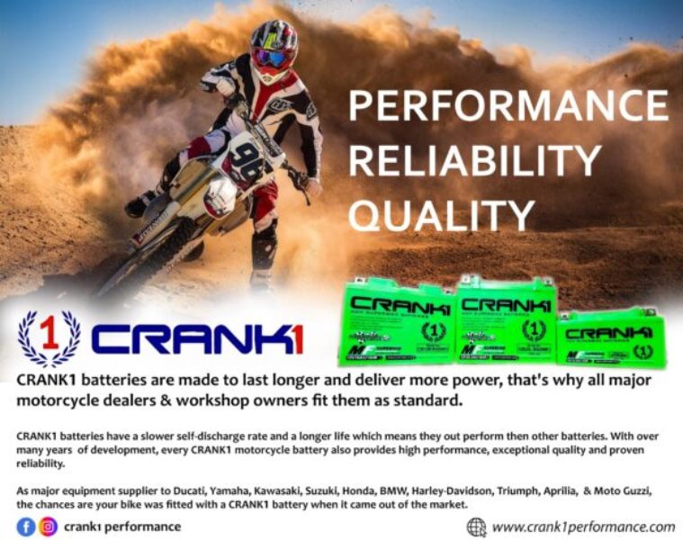 Crank1 Battery For Triumph Speed Triple 1200 RS (2011-2018)- CB14-BS - Factory Activated