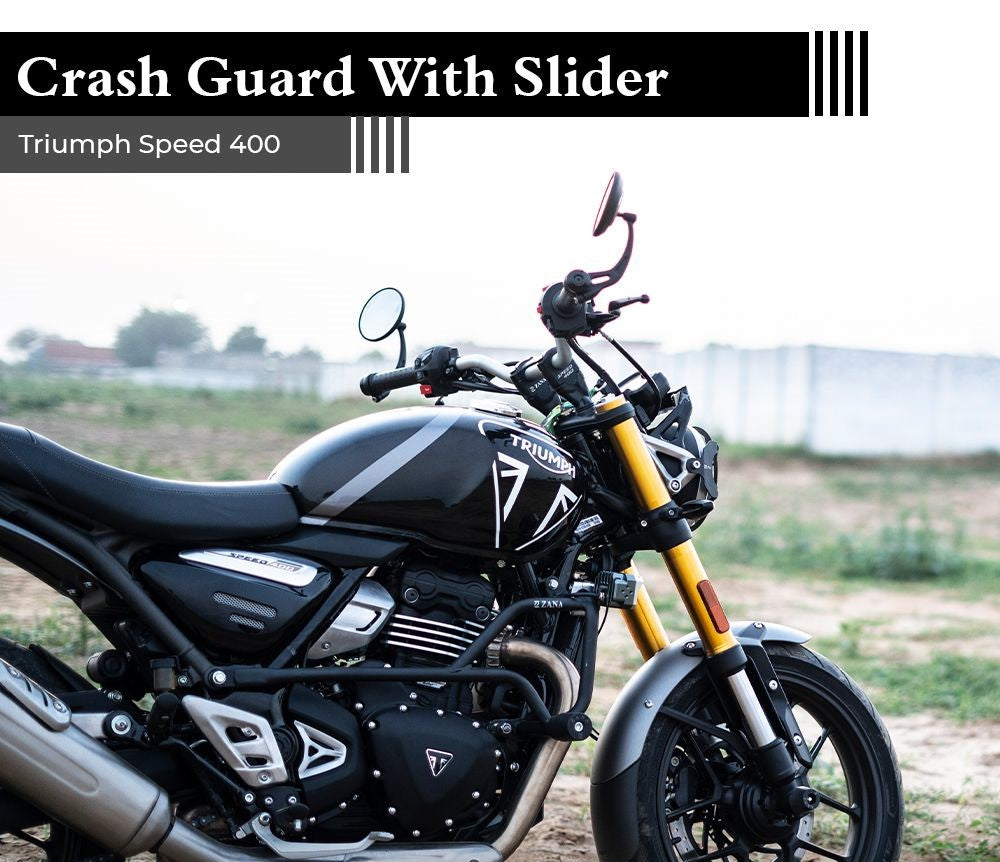 Crash Guard with Slider Triumph Street 400 Black ZI-8362