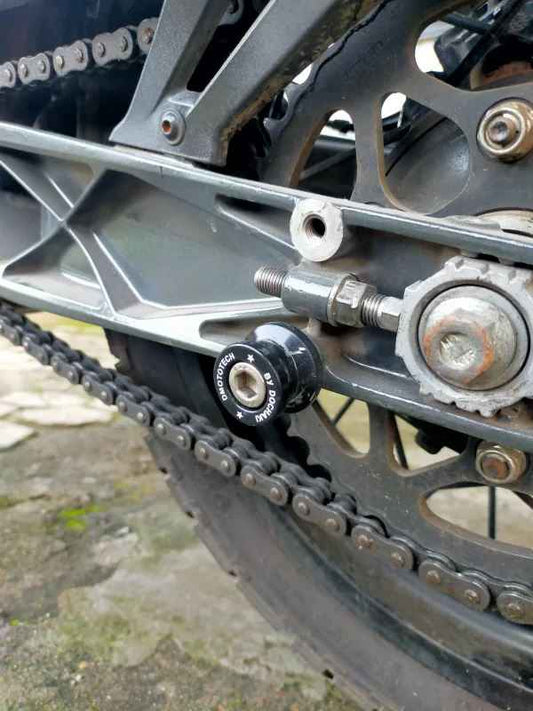 DMotoTech Universal Premium Swingarm Spools – M6, M8 & M10 Compatibility