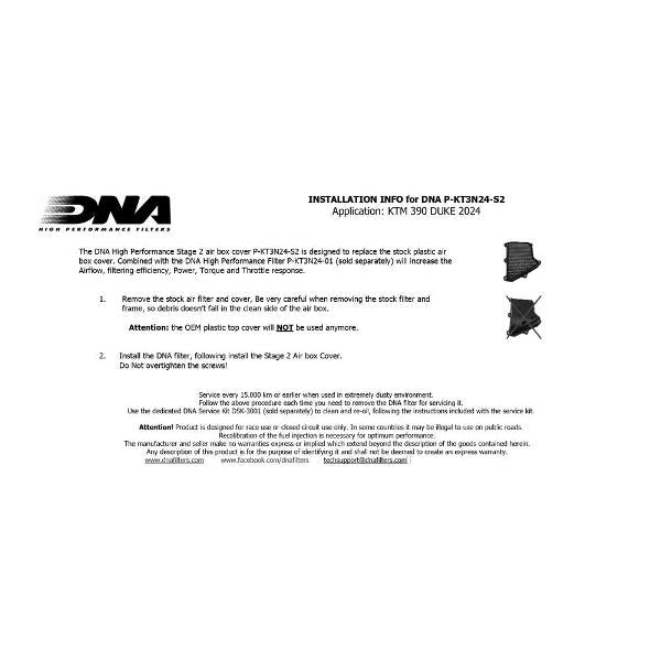 DNA Air filter For KTM-P-KT3N24-S2