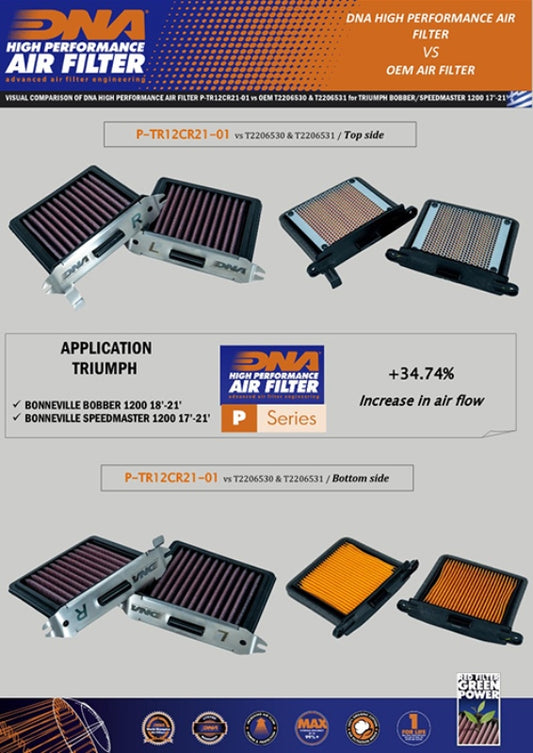 DNA Air filter For Triumph-P-TR12CR21-01