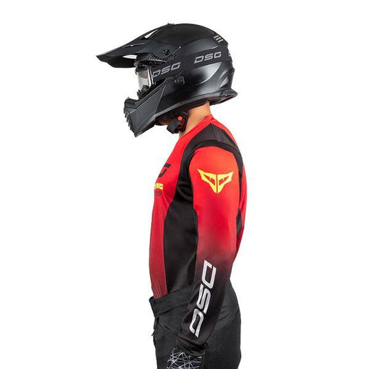 DSG Factory Racing Jersey Black Red Green Fluo
