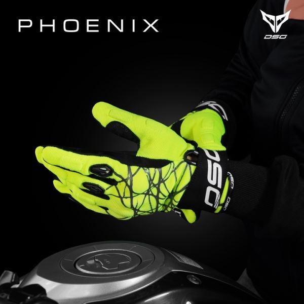 DSG Phoenix Air Riding Glove-Yellow Fluo