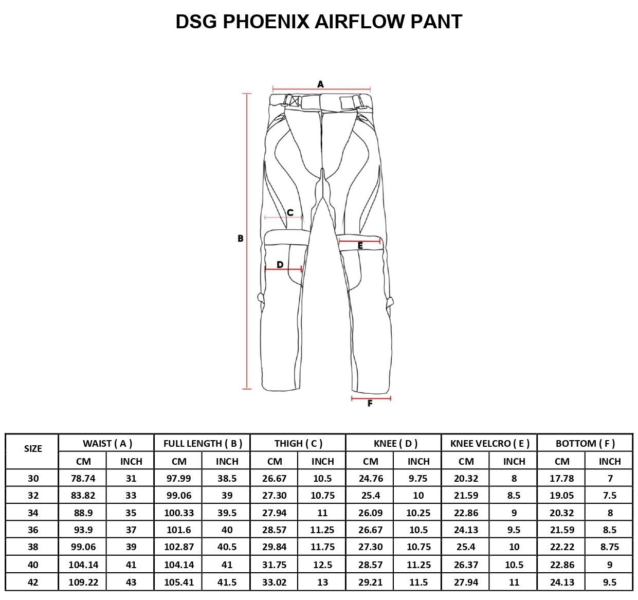 DSG Phoenix Airflow Pant Black - Riders Junction