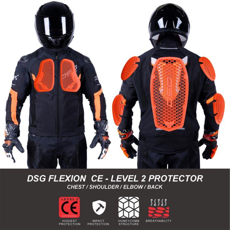 DSG Race Pro V2 Ripstop (LE) Riding Jacket Orange Fluo Black