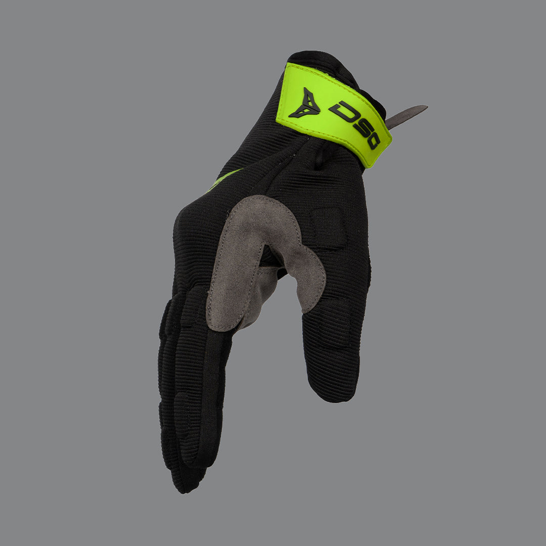 DSG Alpha Air Gloves (Black Yellow Fluo)