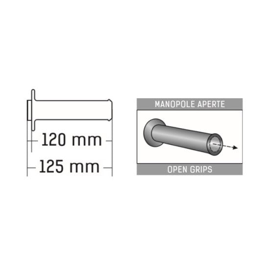 Domino Handlebar Grips Grey/Black - A25041C4052B7-0