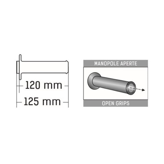 Domino Handlebar Grips Grey/Black - A25041C4052B7-0