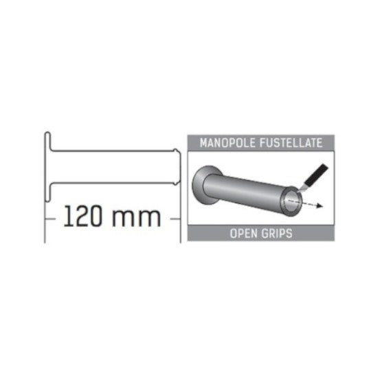 Domino Handlebar Grips Silver/Anthracite - A35041C7059C7-0