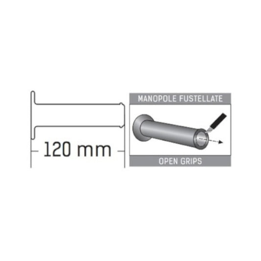 Domino Handlebar Grips Silver/Anthracite - A35041C7059C7-0