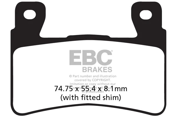 EBC Brake Pads for Bikes - FA265HH Fully Sintered - (1 Pair)