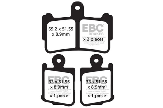 EBC Brake Pads for Bikes - FA499/4HH Fully Sintered - Front