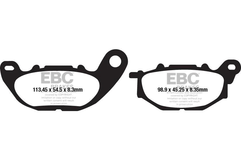 EBC Brake Pads for Bikes - FA663 Organic - Front (1 Pair)