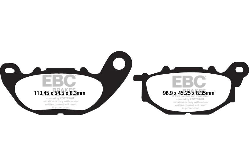 EBC Brake Pads for Bikes - FA663V Semi Sintered - Front (1 Pair)