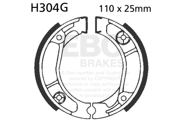 EBC Brake Pads for Bikes - H304G Organic - Rear