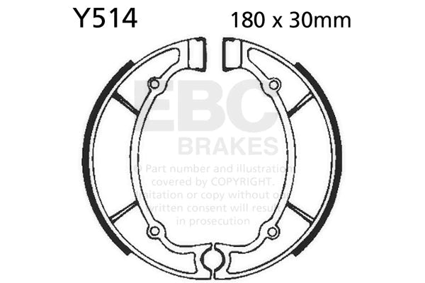 EBC Brake Pads for Bikes - Y514 Organic - (1 Set)
