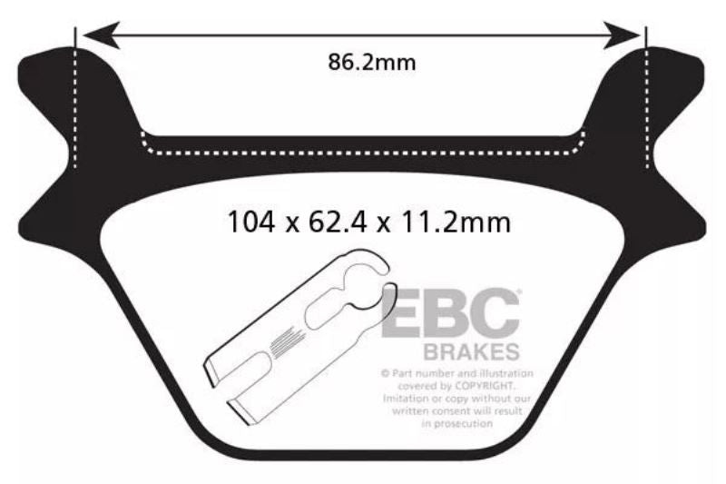 EBC Fully Sintered Brake Pads (Rear)-FA200HH