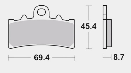 Front Brake Pads Sintered - Brembo - 07GR18SA