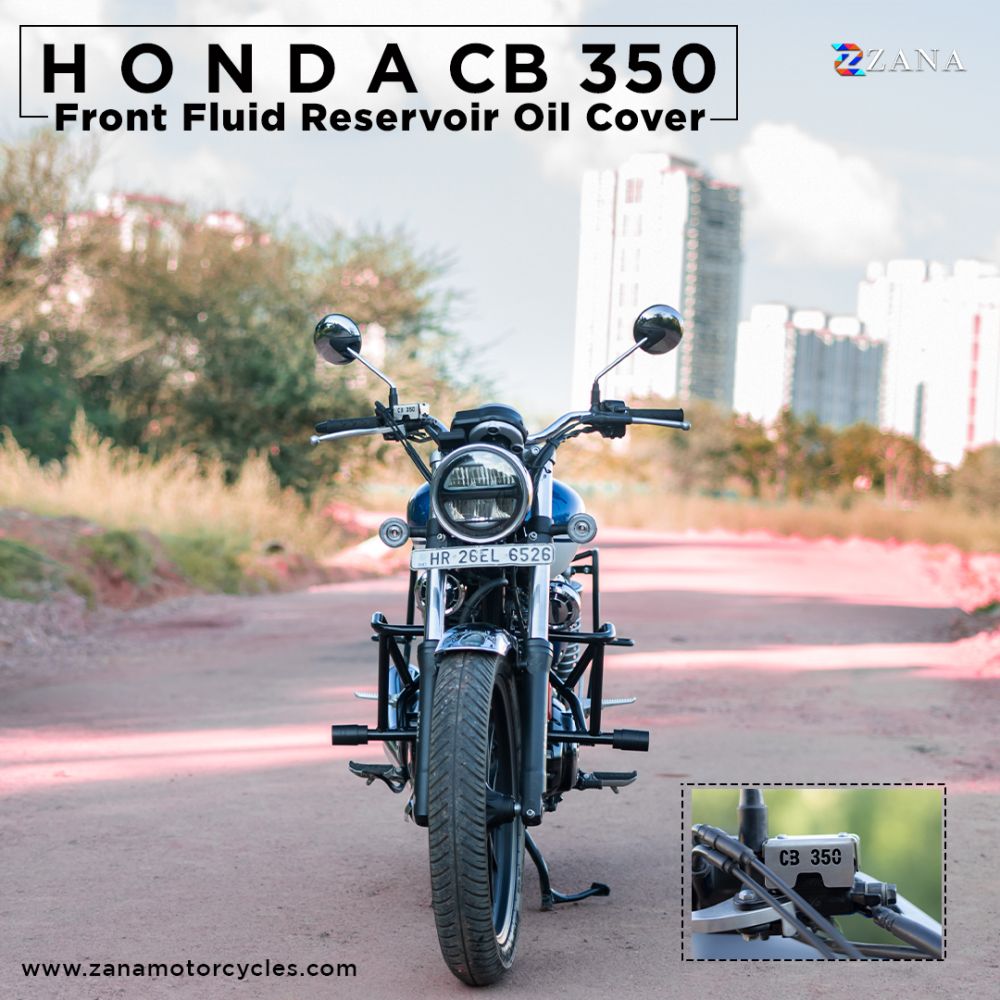 Front Fluid Reservoir Oil Cover for Honda CB 350 Aluminum by ZANA-ZI-8235