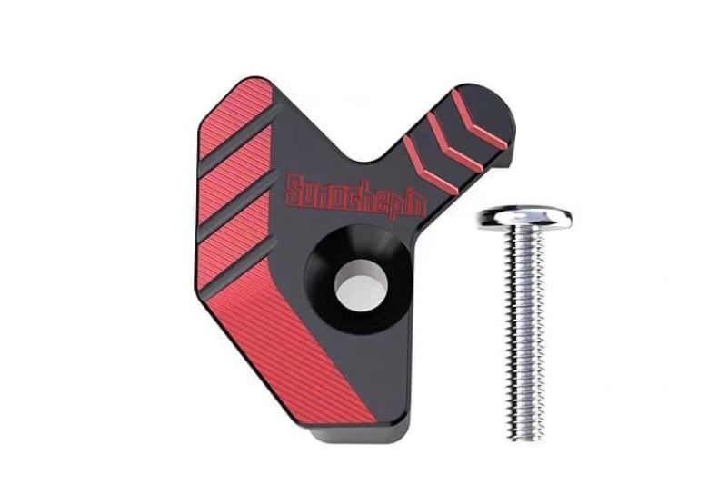 Front Wheel ABS Sensor Protector Cover Cap Alloy Cnc (Red)