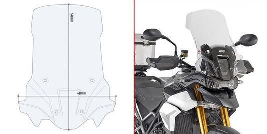 GIVI Clear High Screen for Tiger 900 Rally Rally Pro - D6418ST