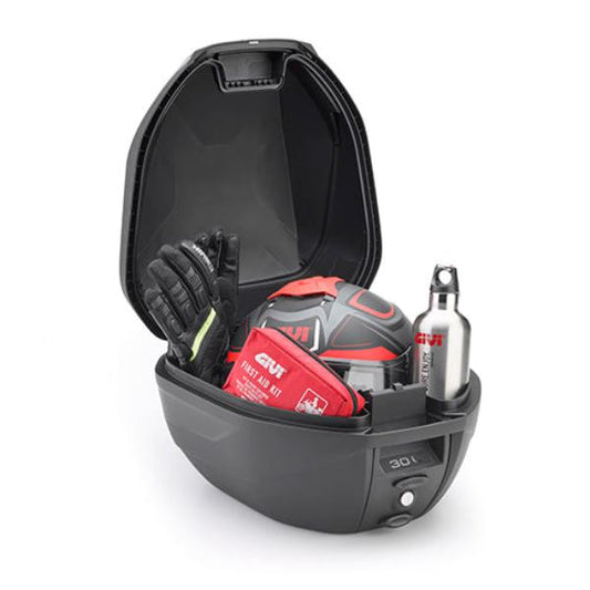 Givi Top-Case Black With Red Reflectors Universal Mounting Plate Included - C30N