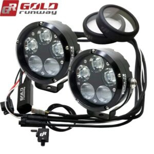 Gold Runway GR 50 X Combo Premium LED Auxiliary Driving Lights for Motorcycles