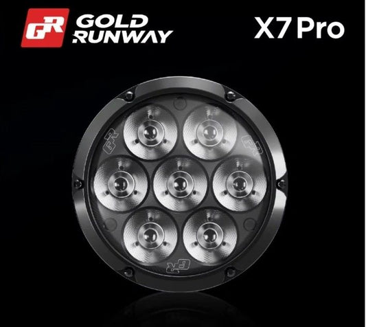 Gold Runway GR X7 Pro Premium LED Auxiliary Driving Lights for Motorcycles