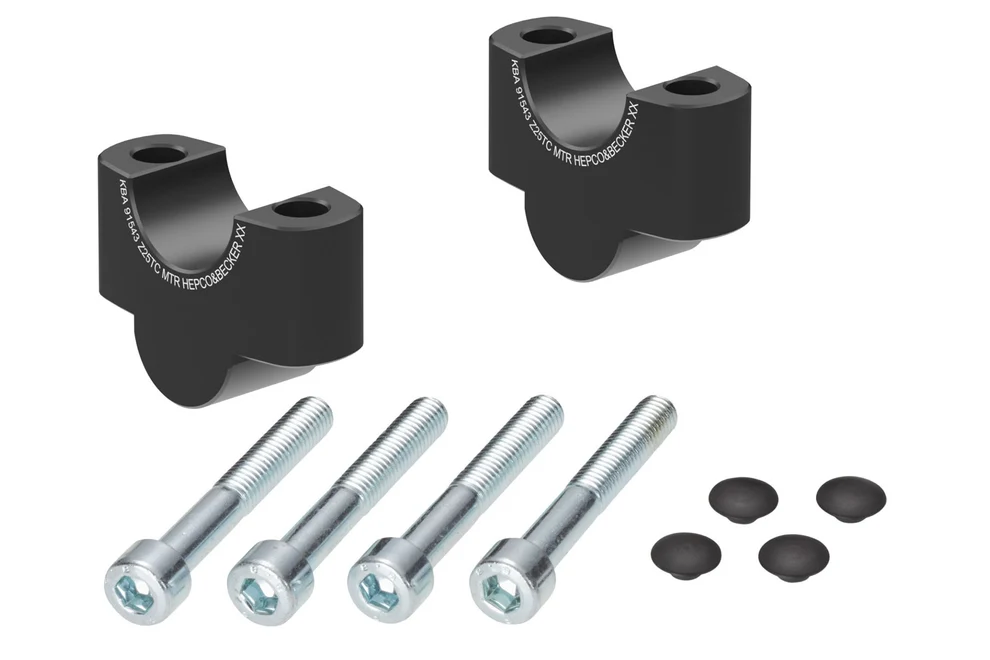HANDLEBAR RISER - 25MM UP (4235-Z25TC) Black - Hepco Becker - 4235-Z25TC-25-0-BL