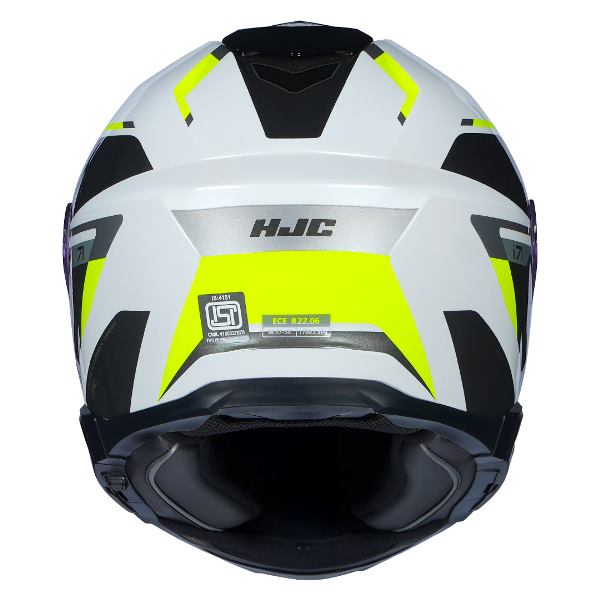 HJC I71 Zest Helmet (Black White & Fluorescent Green)