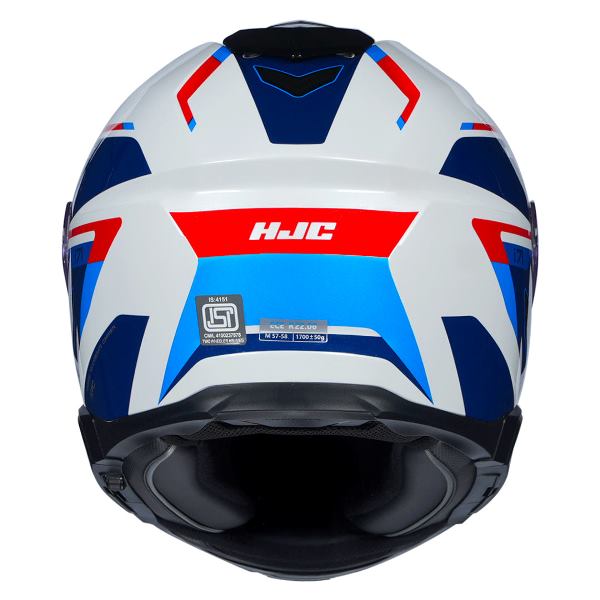 HJC I71 Zest Helmet (White Red & Blue)