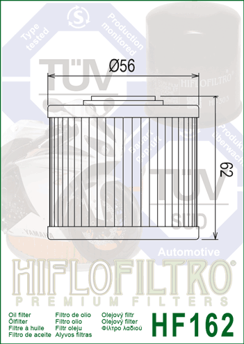 HiFlo Oil Filter 162 Standard (HF162)