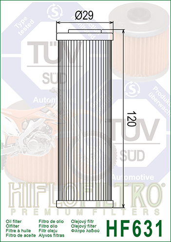 HiFlo Oil Filter 631 (HF631)