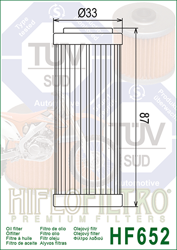 HiFlo Oil Filter 652 Standard (HF652)