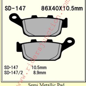 Honda CBR 250R (ABS) Rear Brake Pads for Vesrah Ceramic - SD-147