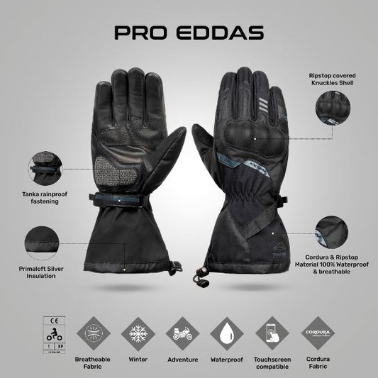 IXON Pro Eddas Gloves -Black/Bright Yellow