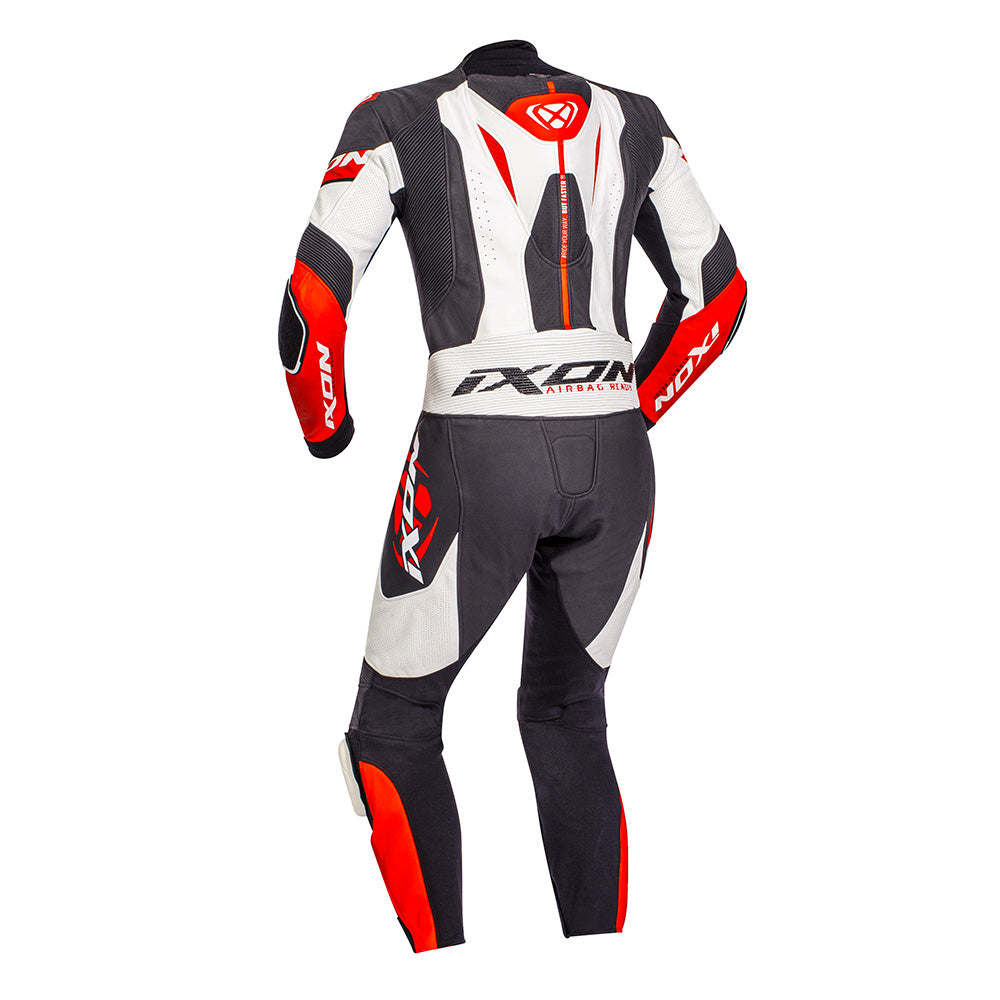 Ixon Jackal CE Certified Class AAA Leather Racing Suit (Black/White/Red)