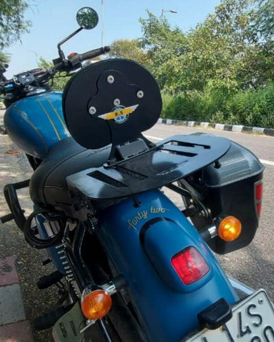 JAWA Heavy Plate Backrest in Stainless Steel Black Powder Coated