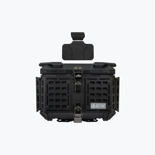JB Racing Top Box 45L Black Fence V2.0 Premium Black Top Case With Backrest Pad (TOP25304)
