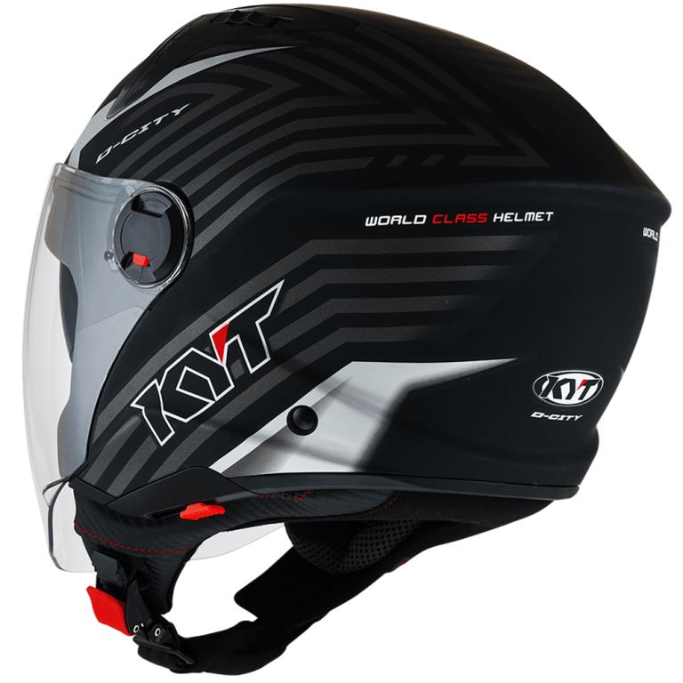 KYT City - D-City Lucent Matt Black-silver - Helmet
