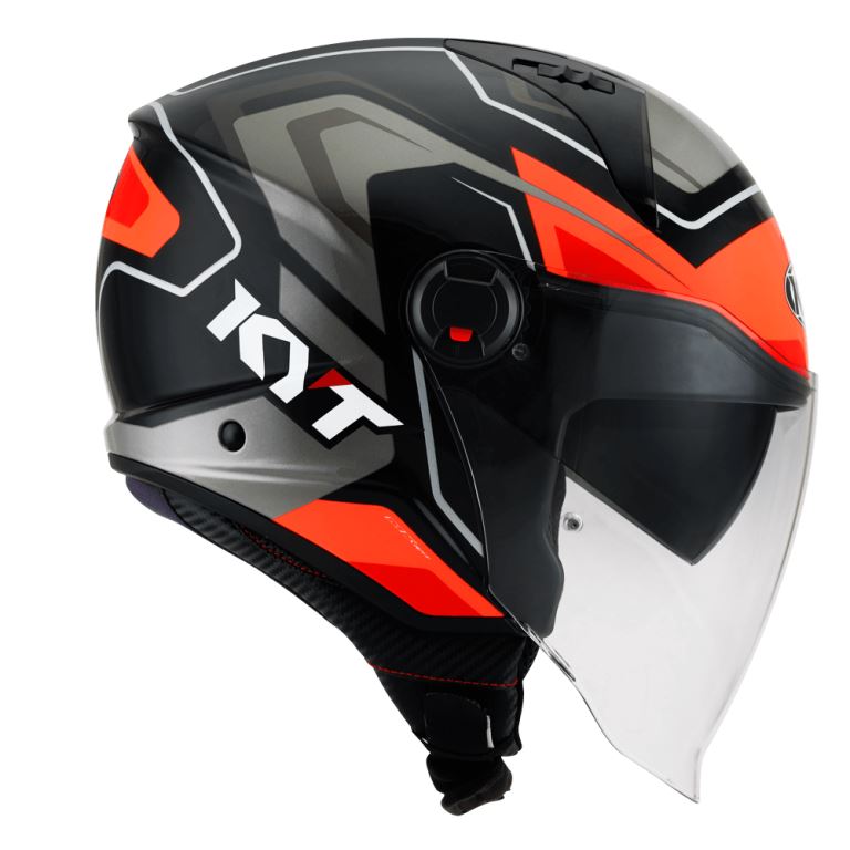 KYT City - D-City Overtech Black Orange Fluo - Helmet