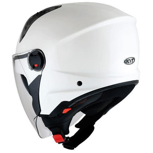 KYT City – D-CITY Open Helmet Plain Gloss White – Helmet