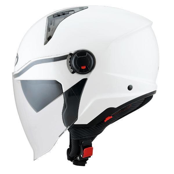 KYT City – D-CITY Open Helmet Plain Gloss White – Helmet