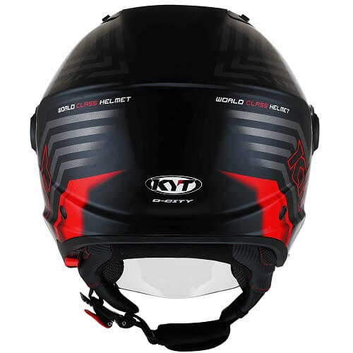 KYT D-CITY Lucent Matt Helmets Black / Red