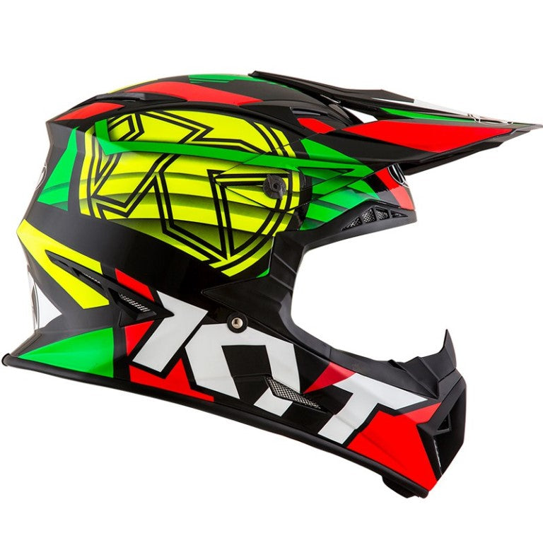 KYT Off Road - Jumpshot Black Green Fluo - Off Road Helmet